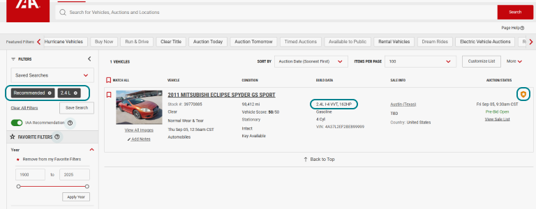Sales list - IAA