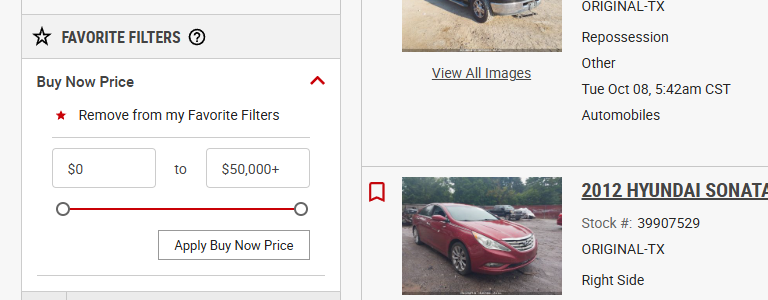 Sales list - IAA image.